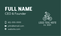 Cyclist Racing Bike Business Card