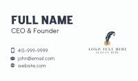 Elegant Writer Quill  Business Card