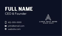 Construction Letter A Business Card