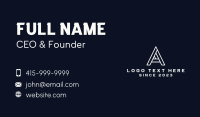 Construction Letter A Business Card