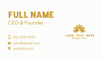 Gold Wellness Lotus Spa Business Card