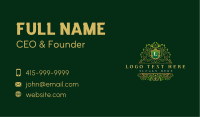 Luxury Royal Leaf Shield Business Card