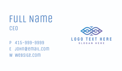 Creative Gradient Loop Business Card