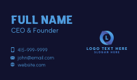 Blue Gradient Letter Business Card