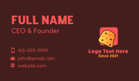 Cheese Bread Slice  Business Card Design