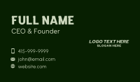 Italic Modern Wordmark Business Card