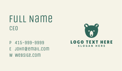 Green Bear Bistro Business Card