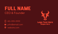 Geometric Bull Head Gaming Business Card Design