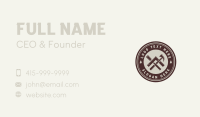 Carpentry Tool Emblem Business Card