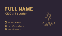 Sword Scale Law Justice Business Card