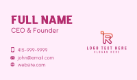 Logistics Courier Letter R Business Card