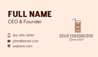 Iced Coffee Business Card example 2