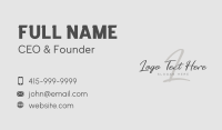 Signature Apparel Letter Business Card