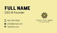 Colorful Flower Pattern  Business Card Design