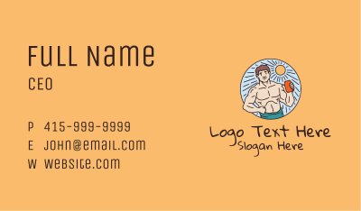 Beach Beer Drink  Business Card Image Preview