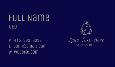 Royal Crown Ornament Business Card