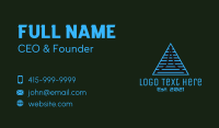 Blue Linear Pyramid Business Card Design