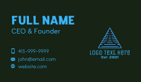 Blue Linear Pyramid Business Card