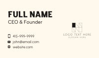 Black Letter N  Business Card Design