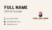 Modern Geometric Number 8 Business Card