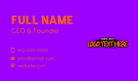 Halloween Graffiti Wordmark Business Card