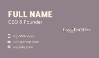 Beauty Business Card example 2