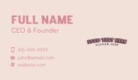 Cute Fun Wordmark  Business Card