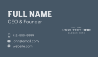 Professional Company Wordmark Business Card