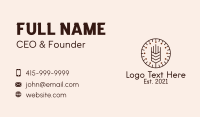 Brown Malt Clock  Business Card