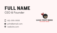 Black Ninja Mascot Business Card