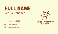 Minimalist Woodland Moose Business Card Design