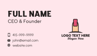 Pink Fingernail Door  Business Card