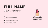 Pink Fingernail Door  Business Card