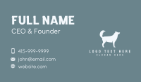 White Husky Wolf Business Card Design