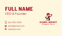 Red Running Chef Business Card