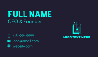 Web Circuit Letter Business Card