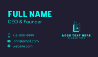 Web Circuit Letter Business Card