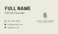 Organic Leaf Face Business Card