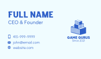 Blue Cargo Container  Business Card
