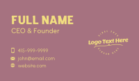 Handcrafted Cosmetic Wordmark Business Card Design