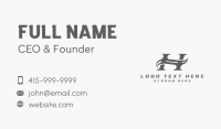 Classic Swoosh Letter H Business Card