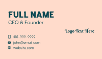 Spa Business Card example 1