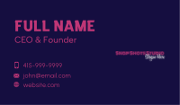 Night Life Business Card example 2