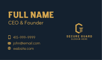 Contractor Pillar Letter G Business Card