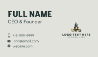 Bonfire Outdoor Camping Business Card Design