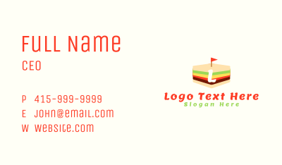 Sandwich Flag Lettermark Business Card