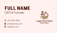 Organic Coffee Latte  Business Card