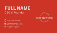 Street Business Card example 2