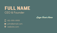 Trendy Business Card example 2
