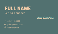 Groovy Retro Wordmark Business Card Design